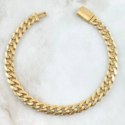 Cuban Links Bracelet 14.5gr / 9.1in / Nac.Esp. 18K Gold