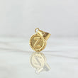 Pendant Letter Z 0.5gr / 2cm / Yellow Gold 18K Bordered Circle