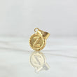 Pendant Letter Z 0.6gr / 2cm / Yellow Gold 18K Bordered Circle ©