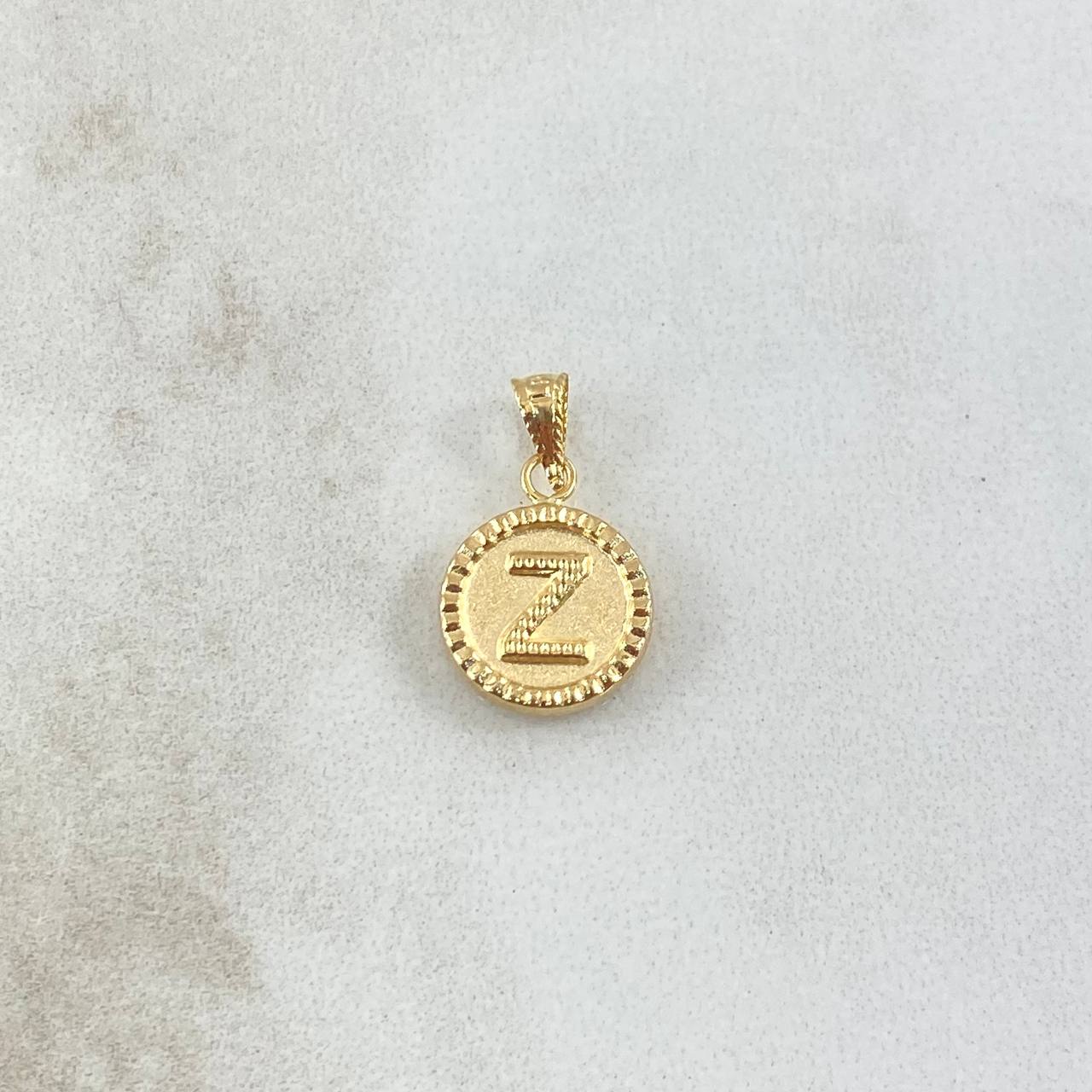 Pendant Z Mate 0.6gr / 1.5cm / Yellow Gold 18K Edged Charger Circle