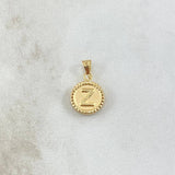 Pendant Z Mate 0.6gr / 1.5cm / Yellow Gold 18K Edged Charger Circle