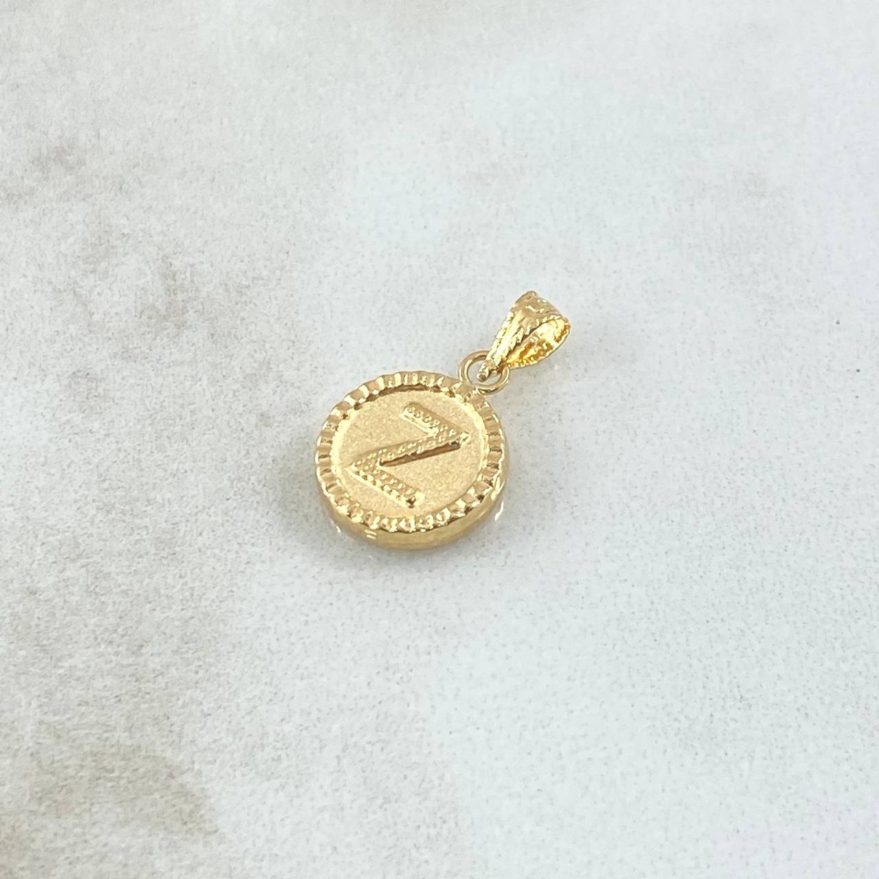 Pendant Z Mate 0.6gr / 1.5cm / Yellow Gold 18K Edged Charger Circle