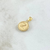 Pendant Z Mate 0.6gr / 1.5cm / Yellow Gold 18K Edged Charger Circle
