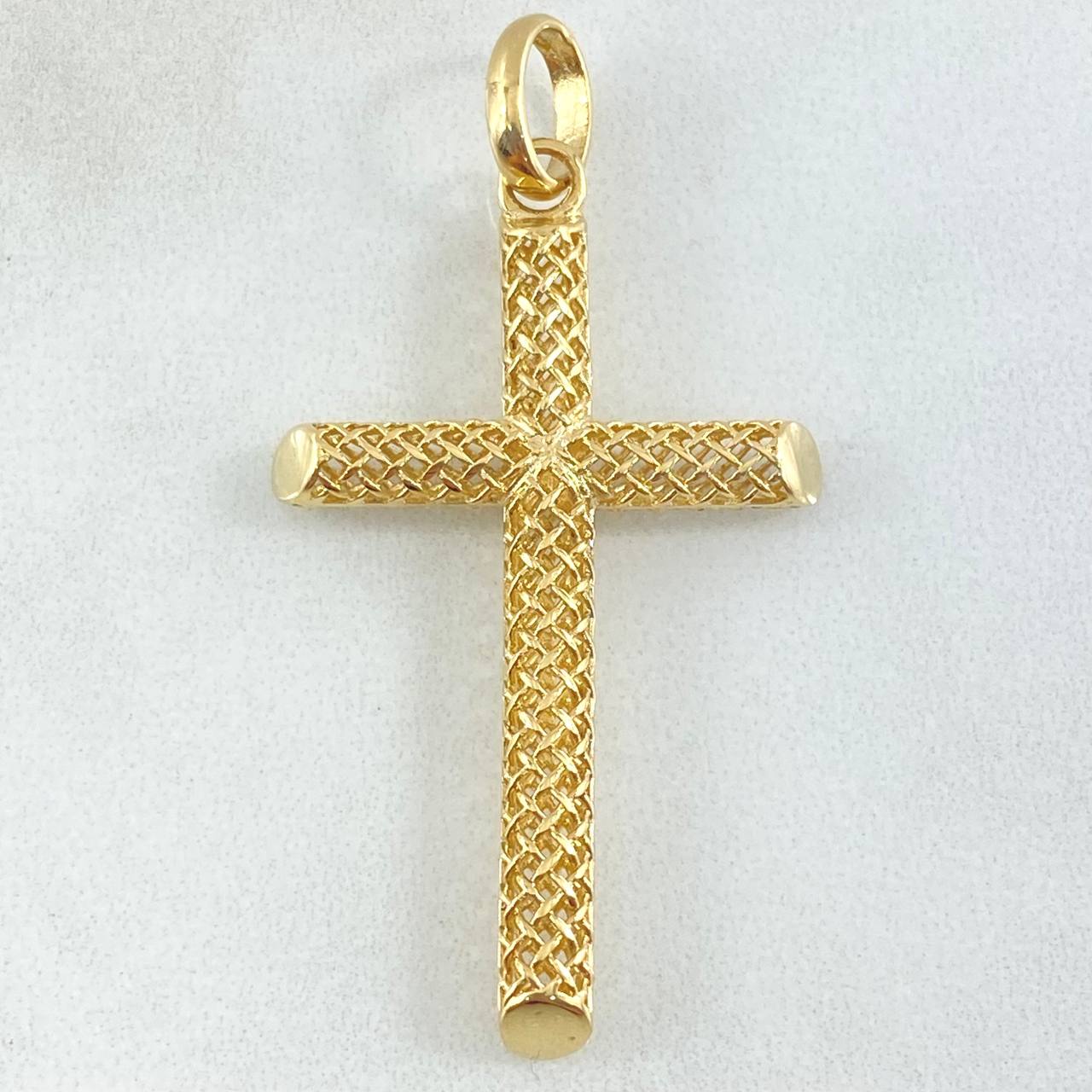 Cross Mesh Pendant 3gr / 4.9cm / 18K Gold
