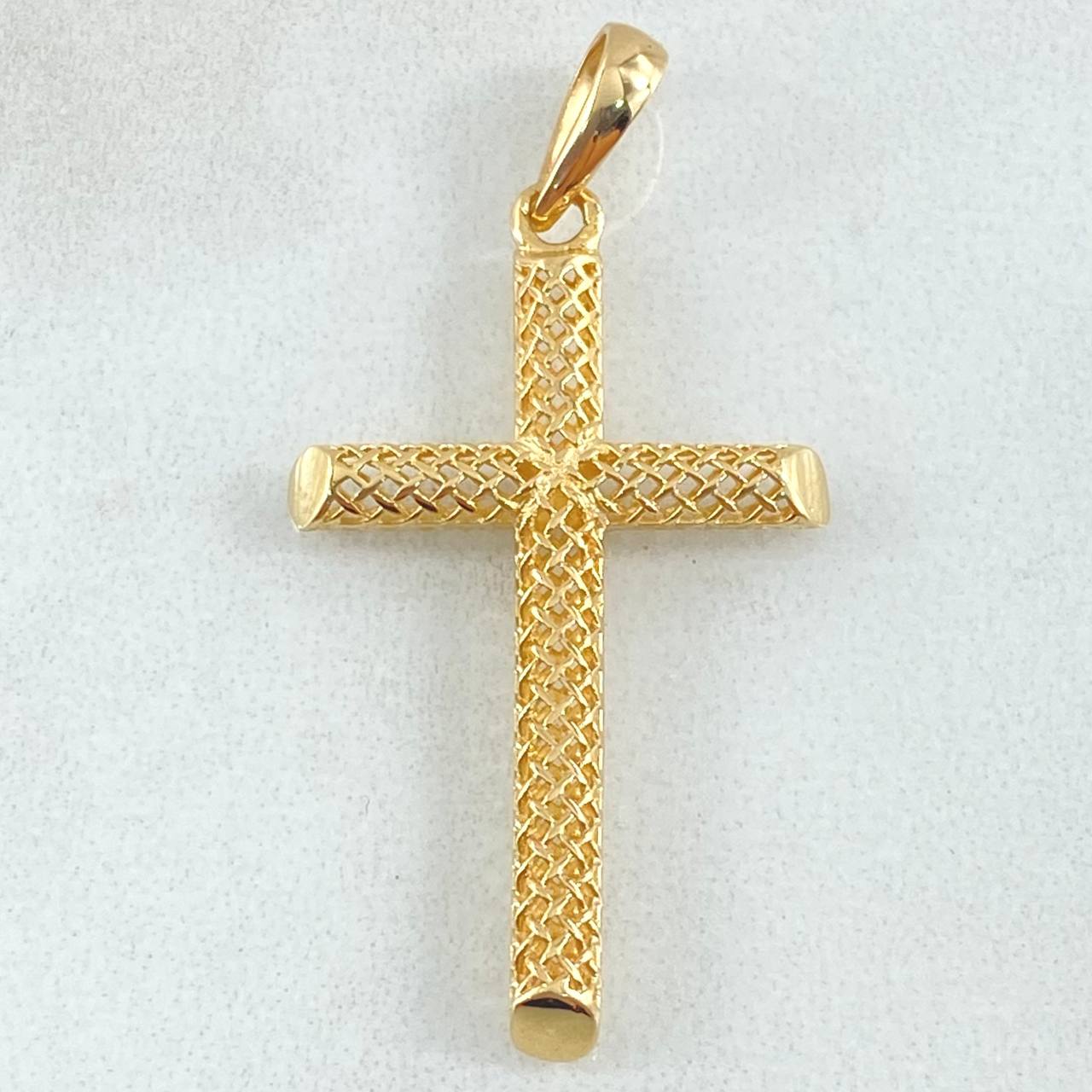 Cross Mesh Pendant 1.7gr / 4cm / 18K Gold