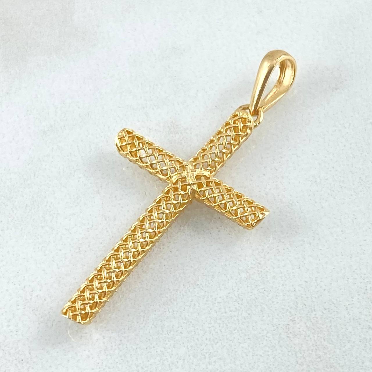 Cross Mesh Pendant 1.7gr / 4cm / 18K Gold