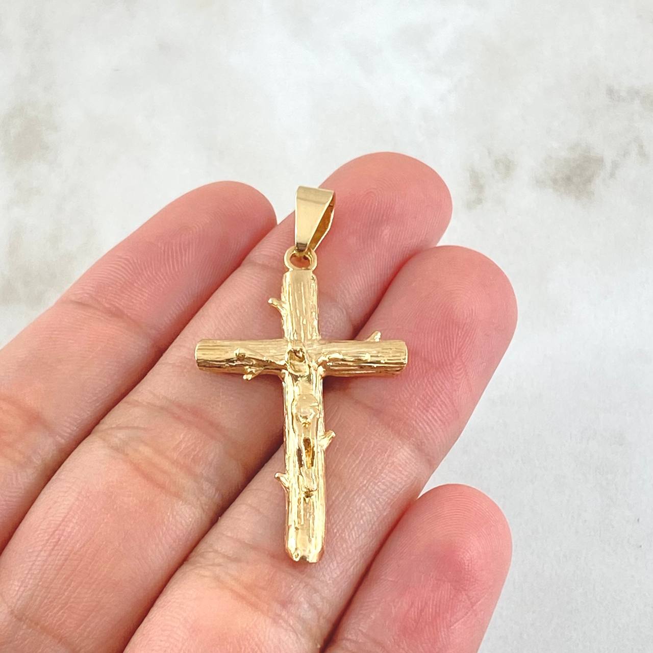 Cross Christ Pendant 3.65gr / 4.3cm / 18K Gold