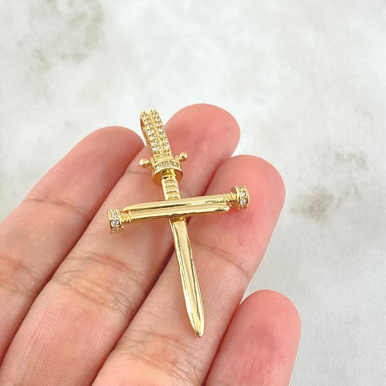 Pendant Nail Cross 4.2gr / 4.7cm / 18K Gold