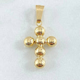 Pendant Consecutive Spheres Cross 1.2gr / 3cm / 18K Gold