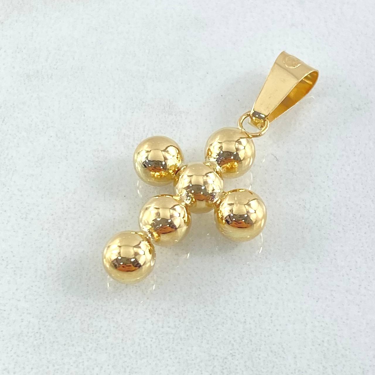 Pendant Consecutive Spheres Cross 1.2gr / 3cm / 18K Gold