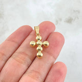Pendant Cross Consecutive Spheres 1.25gr / 3cm- 18K Gold *