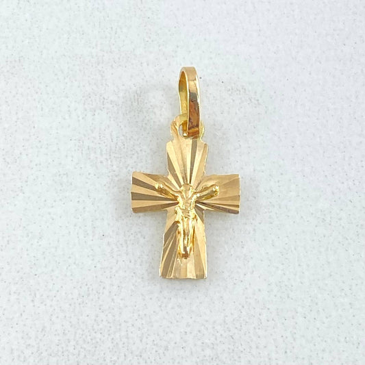 Dije Cruz Cristo 0.6 g / 1/2 in Oro Amarillo 18K