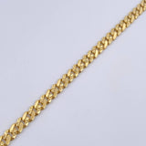 Cuban Links Bracelet Infinite 6.85gr / 18.3cm / 4.9mm Diamond Cut Yellow Gold +2 18K $