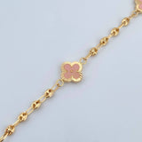 Bracelet GC Trebol 4.7gr / 19.2cm / 3.1mm Diamond Cut Electrostatic Pink Yellow Gold 18K &