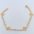 Bracelet GC Trebol 4.7gr / 19.2cm / 3.1mm Diamond Cut Electrostatic Pink Yellow Gold 18K &
