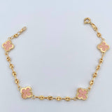 Bracelet GC Trebol 4.7gr / 19.2cm / 3.1mm Diamond Cut Electrostatic Pink Yellow Gold 18K &