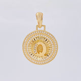 Dije Medalla Letra Q 4.55 g / 1 1/4 in Oro Amarillo 18K