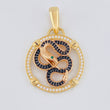 Pendant Rattlesnake 14.65 g / 1 3/4 in Two Golds Yellow Rose 18K