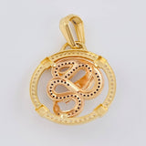 Pendant Rattlesnake 14.65 g / 1 3/4 in Two Golds Yellow Rose 18K