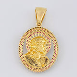 Pendant Christ Halo And Spikes 25.5 g / 2 1/2 in Two Golds Yellow White 18K
