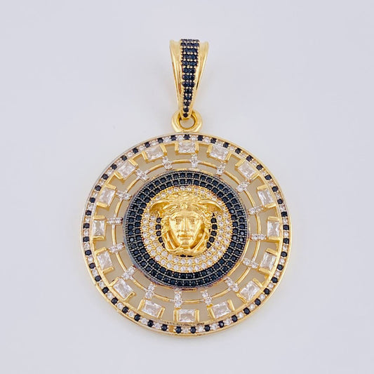 Dije Medalla Medusa 14.1 g / 2 1/4 in Oro Amarillo 18K