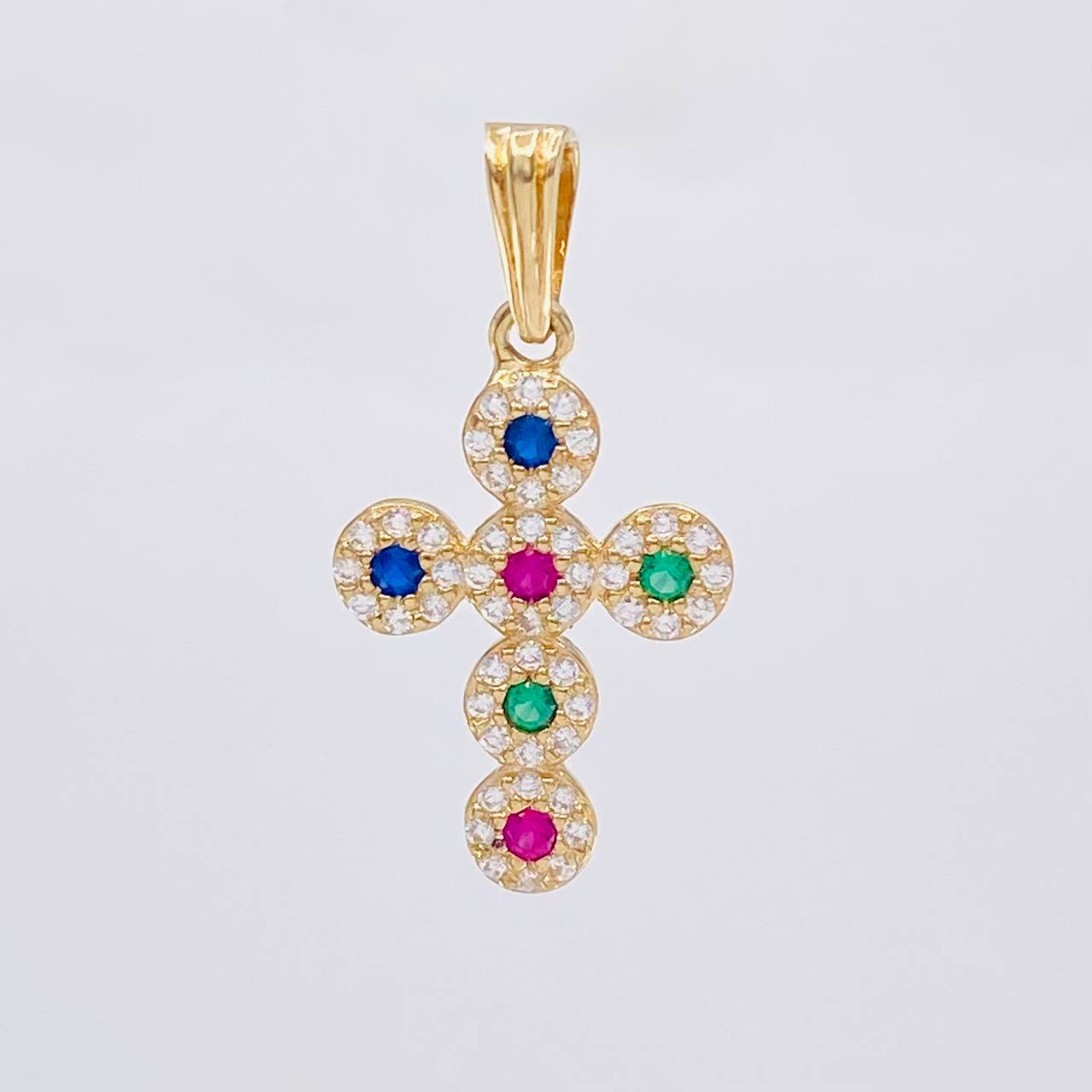 Dije Cruz Tupida 1.55 g / 1 in Oro Amarillo 18K