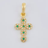 Pendant Dense Cross 1.8 g / 1 in Yellow Gold 18K