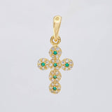 Pendant Dense Cross 1.8 g / 1 in Yellow Gold 18K