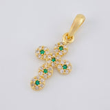 Pendant Dense Cross 1.8 g / 1 in Yellow Gold 18K
