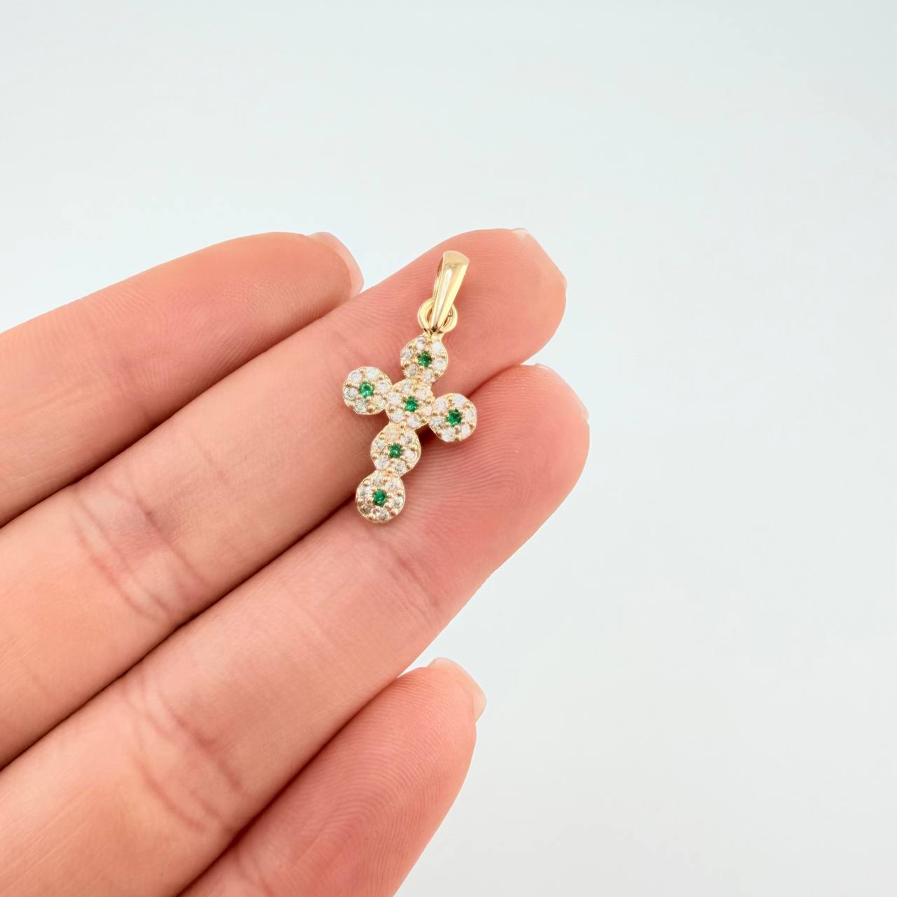 Pendant Dense Cross 1.8 g / 1 in Yellow Gold 18K