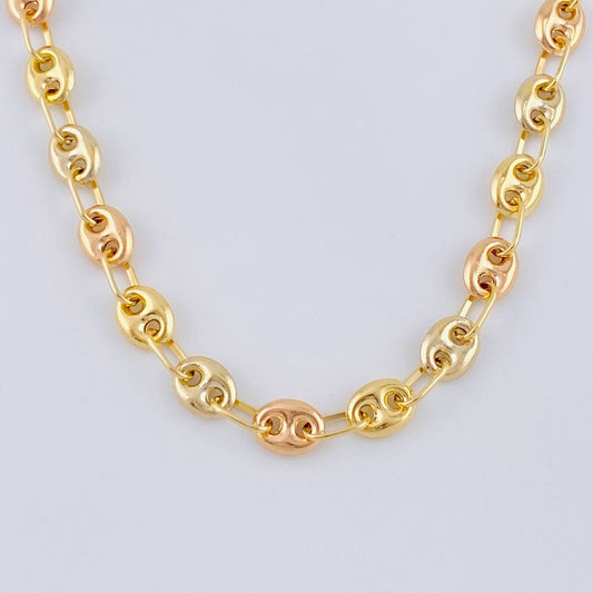 Gc Chain 10.5 g / 23 3/4 in / 4 mm Three Golds 18K