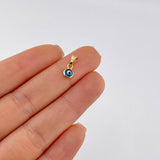 Turkish Eye Pendant 0.3 g / 1/2 in 18K