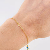 Modular Bracelet Turkish Eye 1.45 g / 7 in - 3/4 in / 1.35 mm Yellow Gold 18K