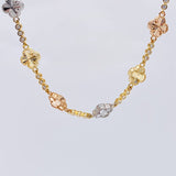 Cadena Burbujas De Trebol Diamantada 28.7 g / 20 1/4 in / 9.3 mm Tres Oros 18K