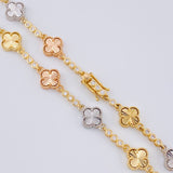Cadena Burbujas De Trebol Diamantada 28.7 g / 20 1/4 in / 9.3 mm Tres Oros 18K
