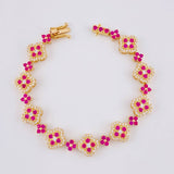 Clover Bracelet Starry 13.95 g / 6 1/2 in / 10 mm Yellow Gold 18K