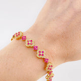 Clover Bracelet Starry 13.95 g / 6 1/2 in / 10 mm Yellow Gold 18K