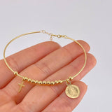 Pulso Aro Bolas San Benito 4.1 g / 7 1/4 in / 3 mm Oro Amarillo 18K