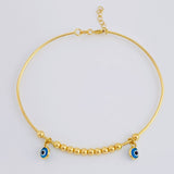 Pulso Aro Bolas Ojo Turco 4.05 g / 7 1/4 in / 3 mm Oro Amarillo 18K