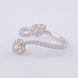 Vine Ring Diamonds 0.63pts Diamonds 63pts 2.3g / T6 3/4 18K White Gold
