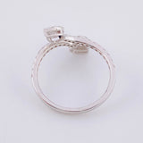 Vine Ring Diamonds 0.63pts Diamonds 63pts 2.3g / T6 3/4 18K White Gold