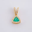 Pendant Glamour Emerald 40pts Diamond 0.25pts 2.05g / 3/4 in 18K Yellow Gold