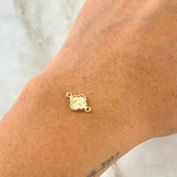 Charm Trebol 0.45gr / 1.3cm-Edged Diamond Cut Yellow Gold 18K *