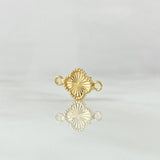 Charm Trebol 0.45gr / 1.3cm-Edged Diamond Cut Yellow Gold 18K *