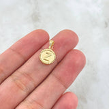 Pendant Z Mate 0.6gr / 1.5cm / Yellow Gold 18K Edged Charger Circle