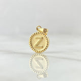 Pendant Z Mate 0.6gr / 1.5cm / Yellow Gold 18K Edged Charger Circle