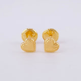 Topos Corazón Diamantado 0.5g / in / 5.15mm Oro Amarillo 18K