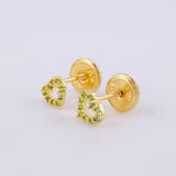 Topos Corazón Silueta 0.55g / in / 4.55mm Oro Amarillo 18K