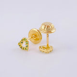 Topos Corazón Silueta 0.55g / in / 4.55mm Oro Amarillo 18K