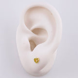 Topos Corazón Silueta 0.55g / in / 4.55mm Oro Amarillo 18K